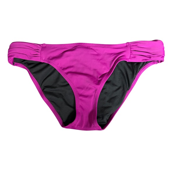 Victoria's Secret Other - Victoria's Secret Magenta‎ Pink Ruched Side Bikini Bottoms Swim Size Medium